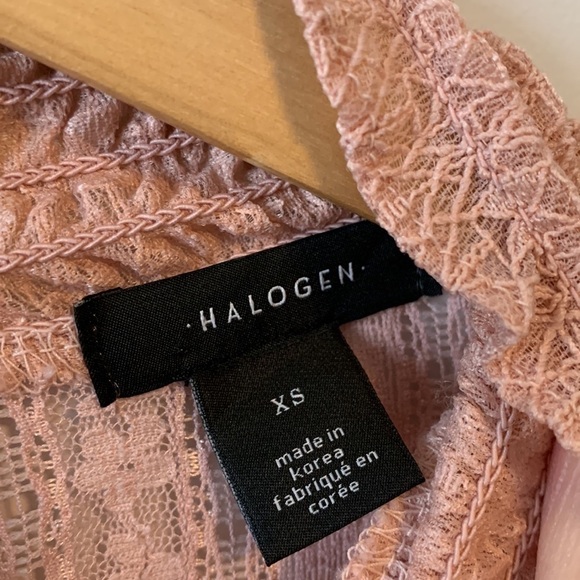 NWT Anthropologie Halogen Dusty Pink Lace Top Size XS - Picture 11 of 17